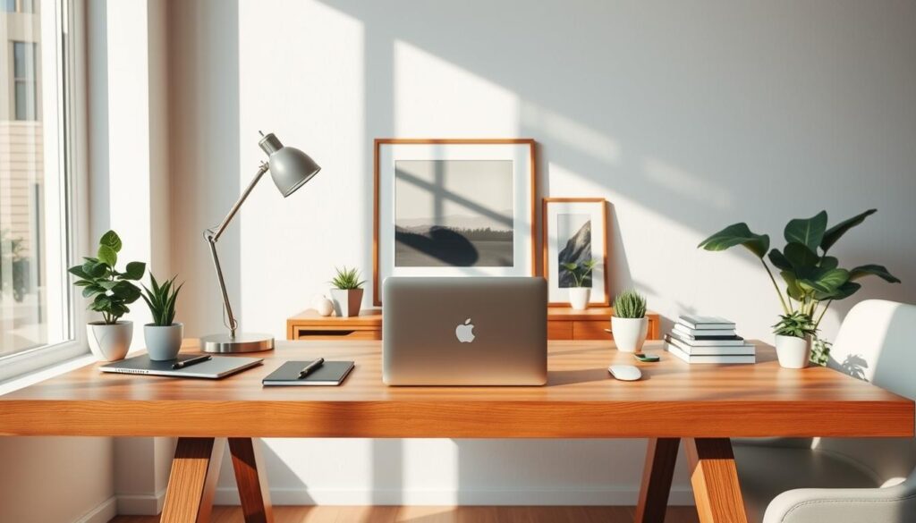 Espaço de trabalho home office organizado